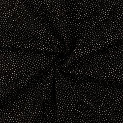 Bomulds poplin // Prik Sort m. hvid