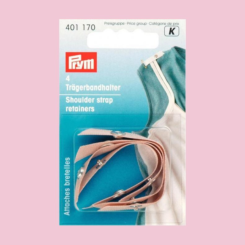 SKULDERSTROP HOLDER 4 STK - BEIGE, HVID, SORT 