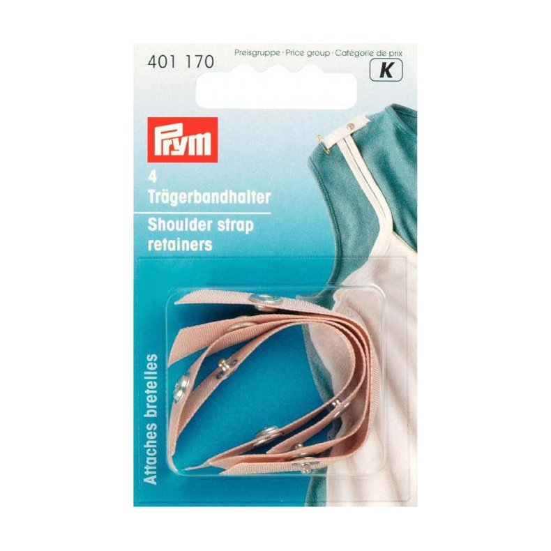 SKULDERSTROP HOLDER 4 STK - BEIGE, HVID, SORT 