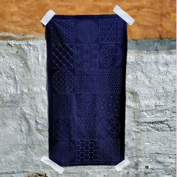 Sashiko Stof 18 motiver // SORT , MARINO BL� ELLER NATUR HVID