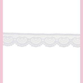 Perlon s�m Blonde B�nd // Hvid 2,2cm