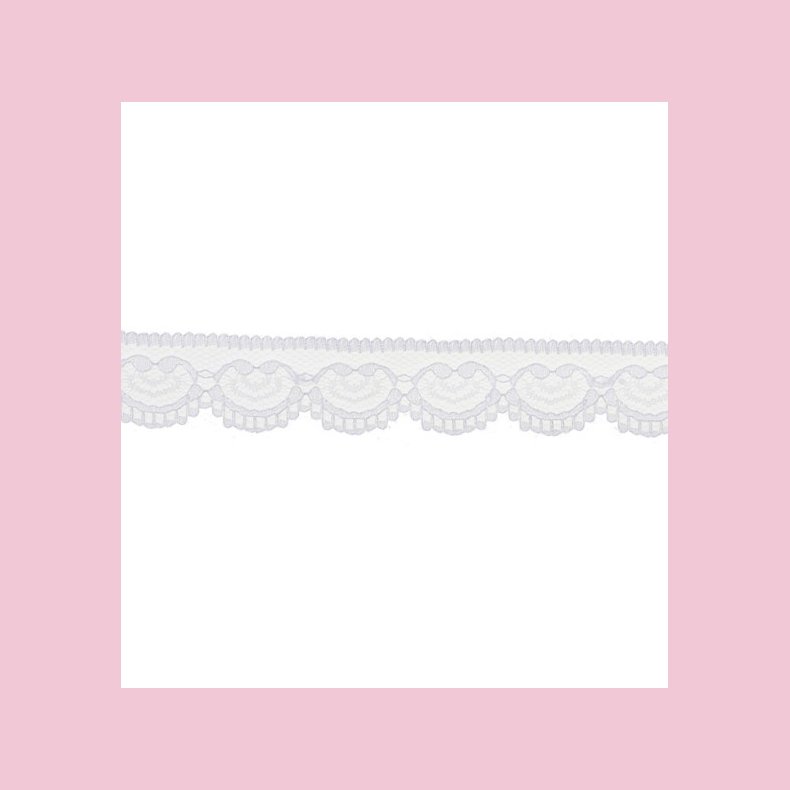 Perlon s�m Blonde B�nd // Hvid 2,2cm