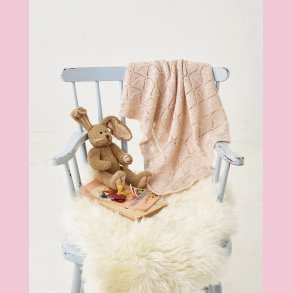 StrikkeOpskrift // Babyt�ppe med rombem�nster