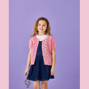 StrikkeOpskrift // Cardigan i bladm�nster