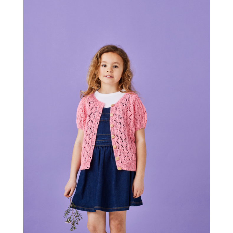 StrikkeOpskrift // Cardigan i bladm�nster