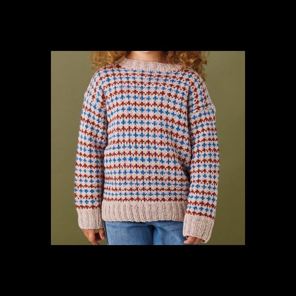 Luna Strikke Opskrift Smandssweater 6-12r