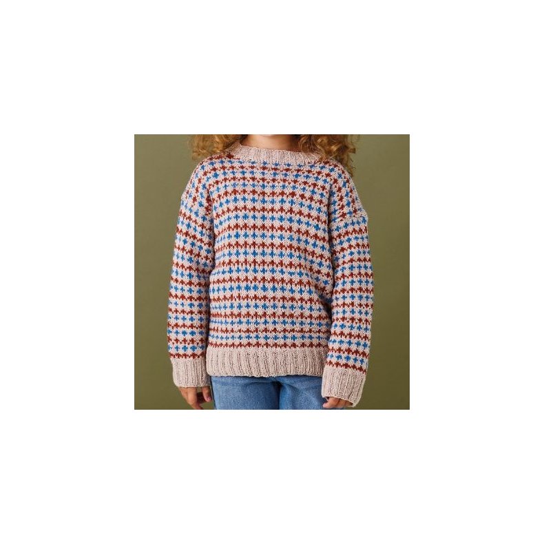 Luna Strikke Opskrift Smandssweater 6-12r