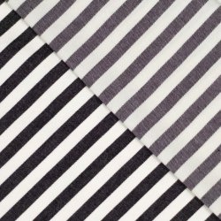 Denim // 1cm Stribet sort hvid