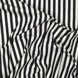 Denim // 1cm Stribet sort hvid