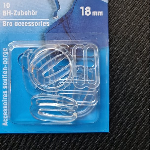BIKINI SPNDER 18mm Transparent Plastik