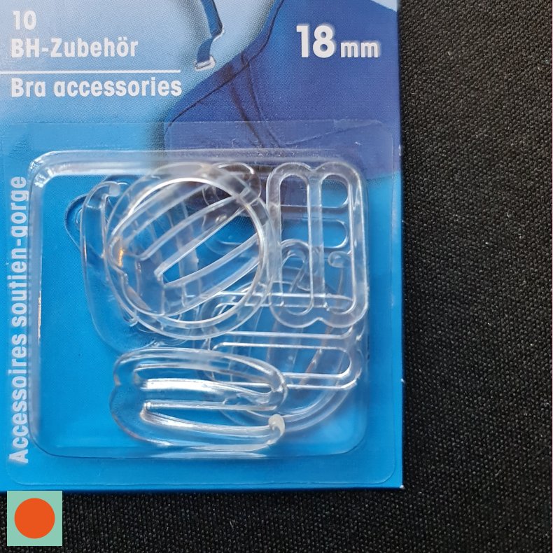 BIKINI SPNDER 18mm Transparent Plastik