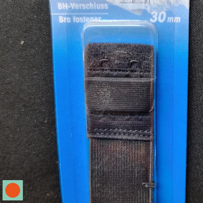 BH Forlnger m. Elastik 2 Hgte / 3cm - sort