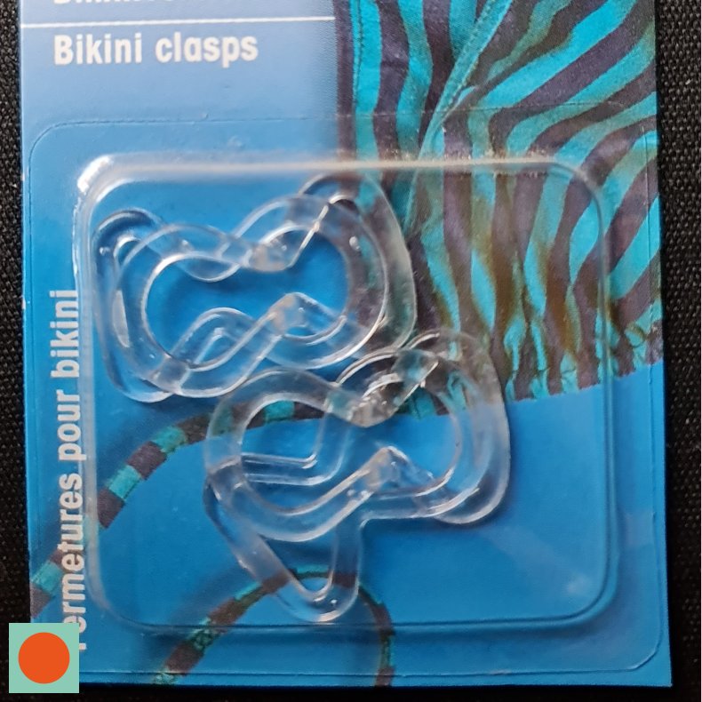 BIKINI SPNDER 12mm GENNEMSIGTIG PLASTIK