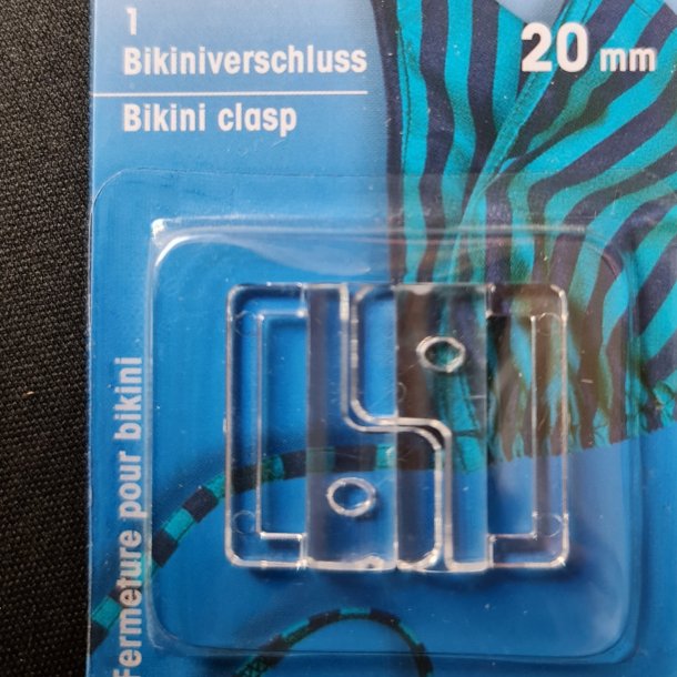 BIKINI SPNDER 20mm GENNEMSIGTIG PLASTIK