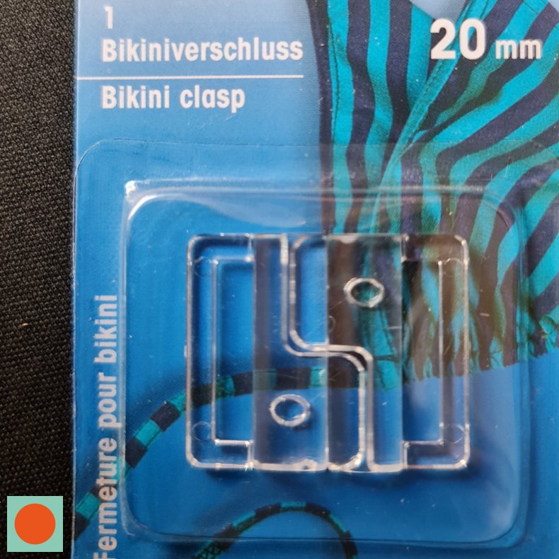 BIKINI SPNDER 20mm GENNEMSIGTIG PLASTIK