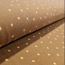 Bomulds Jersey 149,-  Sm stjerner khaki creme