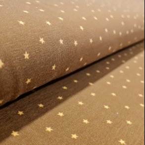 Bomulds Jersey 149,-  Sm stjerner khaki creme