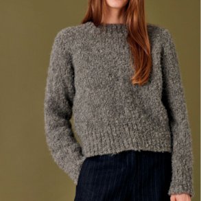 StrikkeOpskrift PDF // Bodil Boucl� raglensweater nr. 896601 DK SE NO