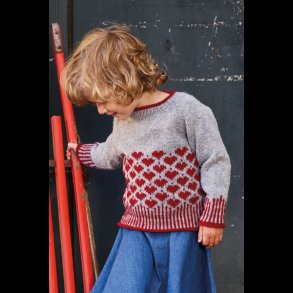 Emma Raglanbluse m. hjerter 2-12r. 