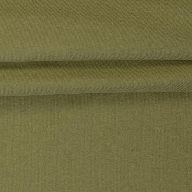 Bomulds jersey // Oliven gr�n 17-0625