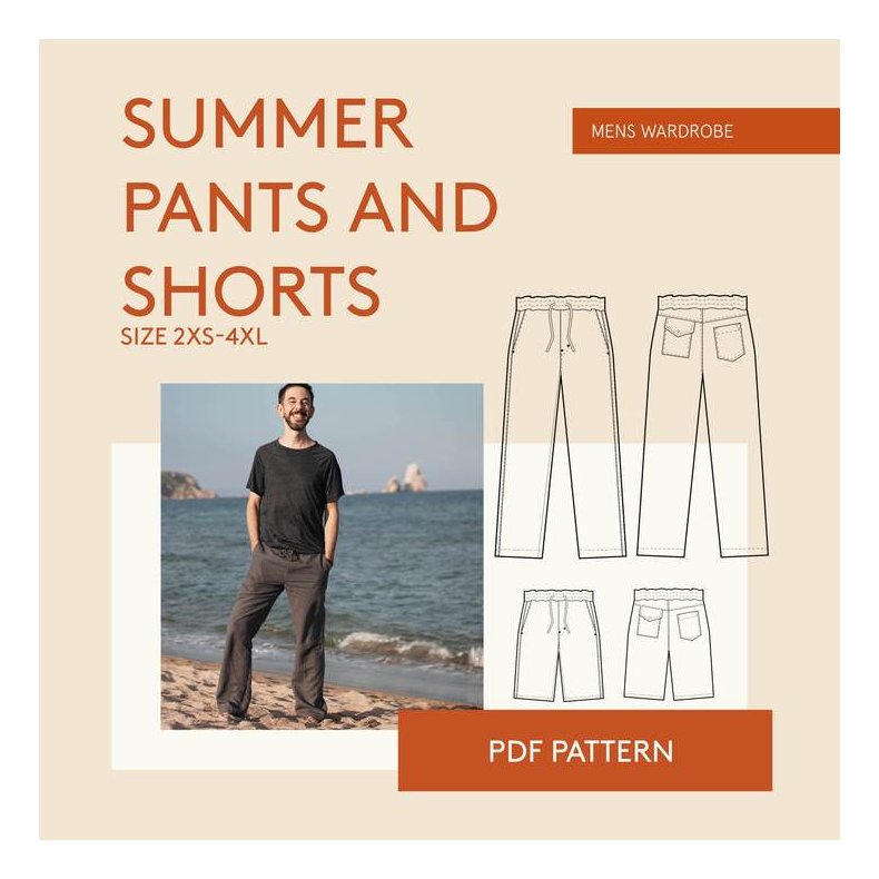 Men's summer pants  str. 30-54 - Wardrobe by me