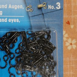 H�gtelukning 29,- Sm� no.1, 2, 3. - Sort og hvid (s�lv)