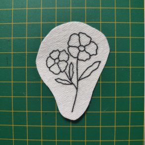 Broderi skabelon // Blomst Agnette