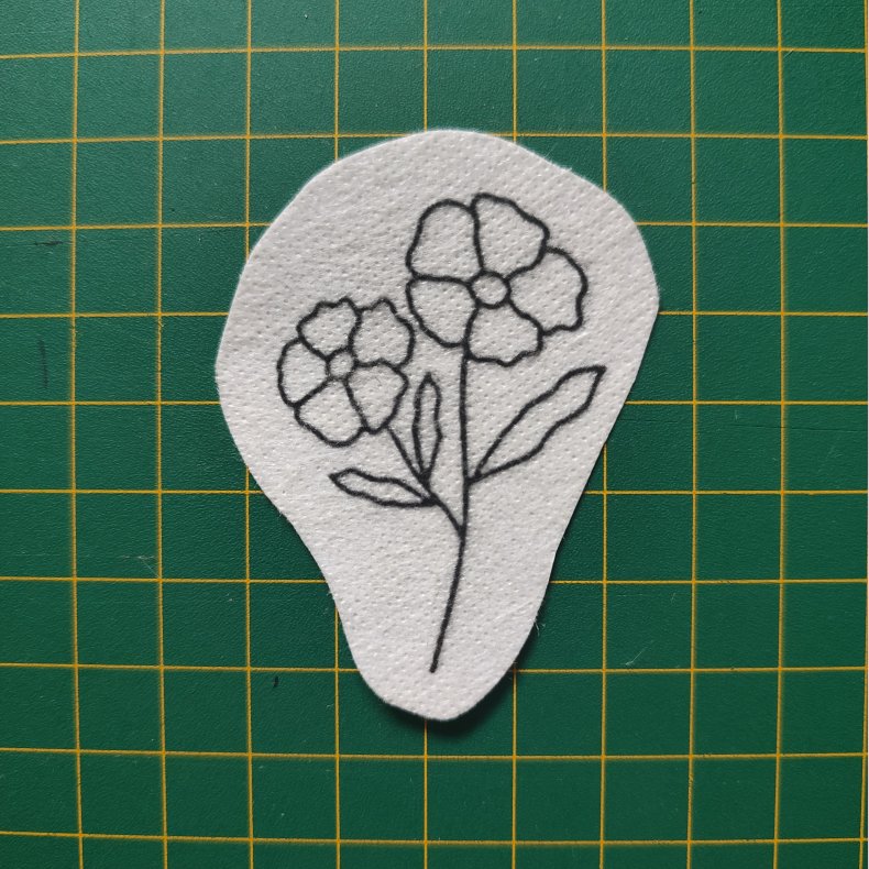 Broderi skabelon // Blomst Agnette