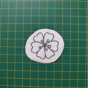 Broderi skabelon // Blomst Oda