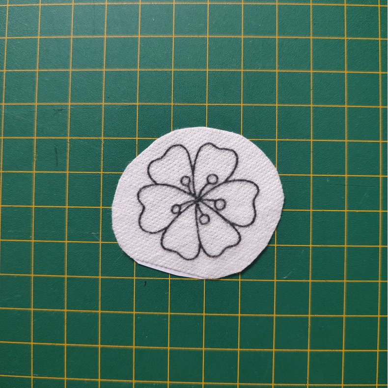 Broderi skabelon // Blomst Oda