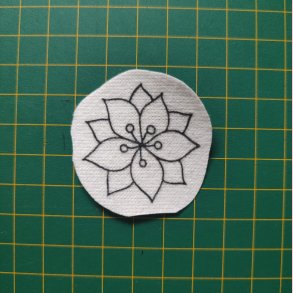 Broderi skabelon // Blomst Tanja