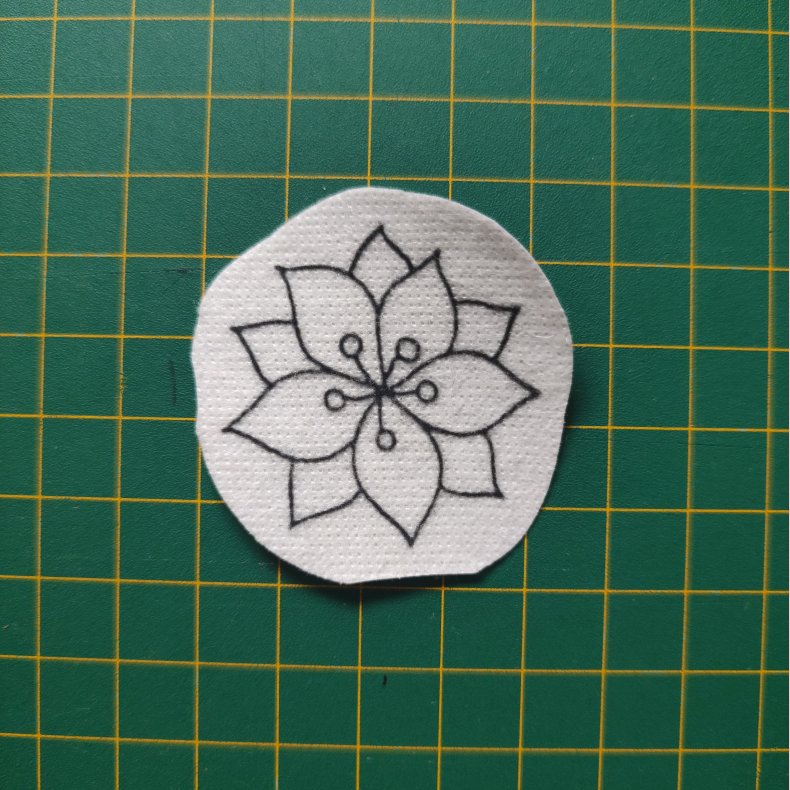 Broderi skabelon // Blomst Tanja