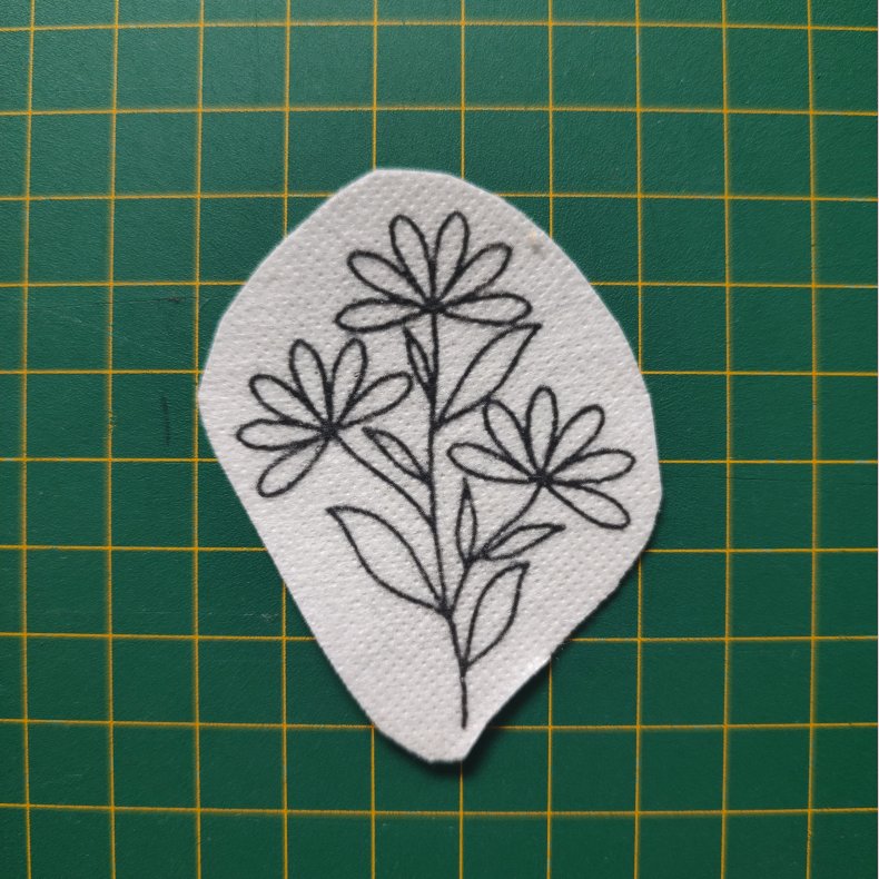 Broderi skabelon // Blomst Tina