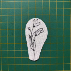 Broderi skabelon // Blomst Thea