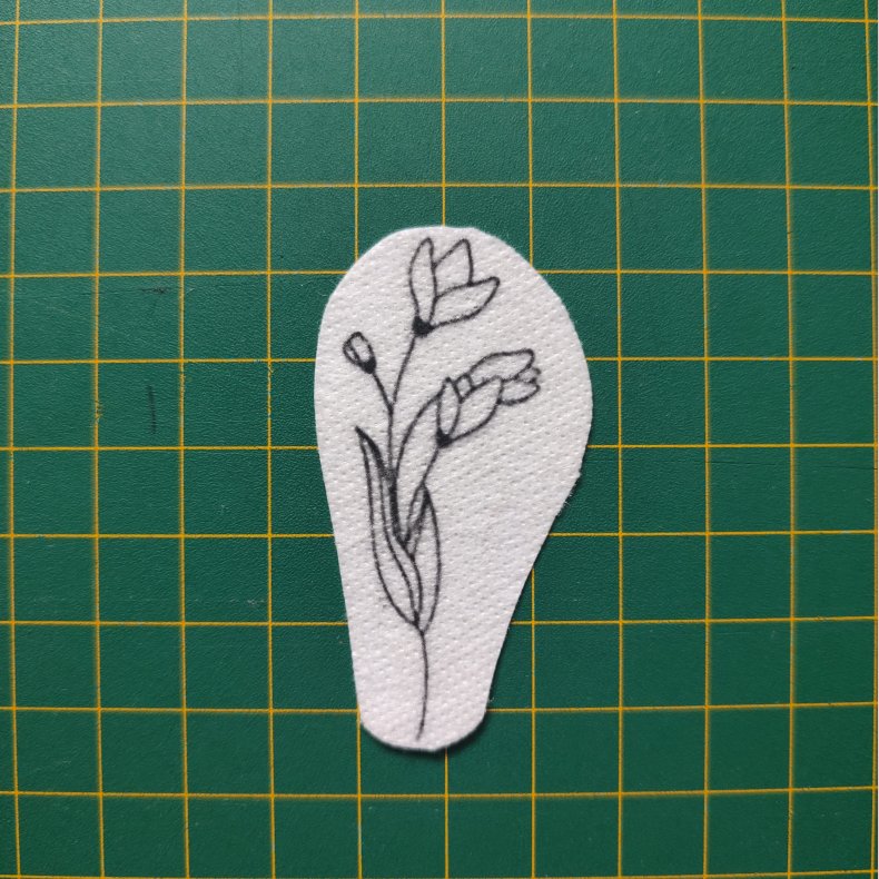 Broderi skabelon // Blomst Thea