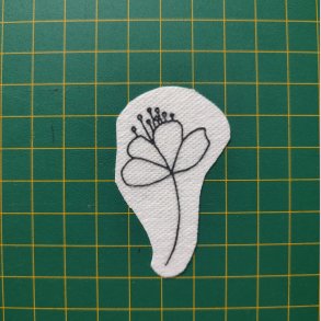 Broderi skabelon // Blomst Sidsel