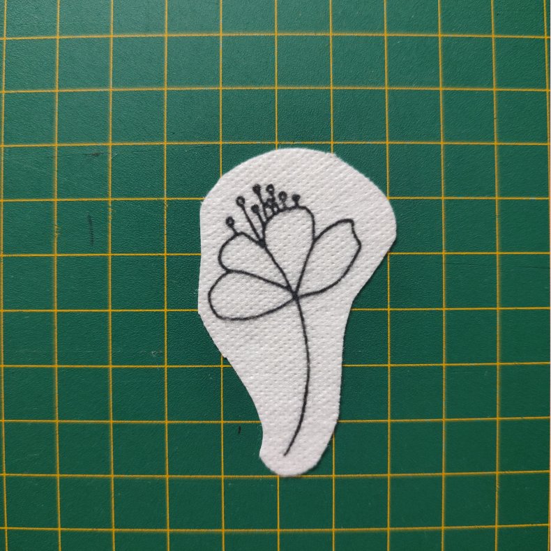 Broderi skabelon // Blomst Sidsel