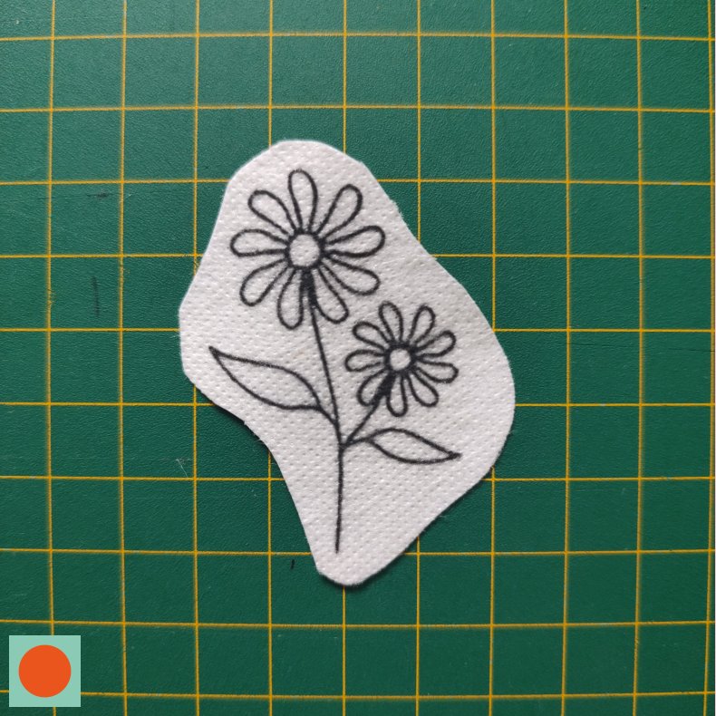 Broderi skabelon // Blomst Mette