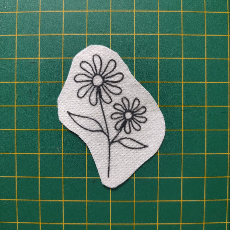 Broderi skabelon // Blomst Mette