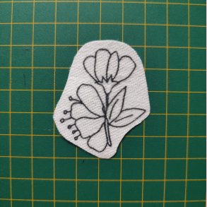 Broderi skabelon // Blomst Lonnie