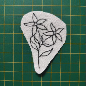 Broderi skabelon // Blomst Lis