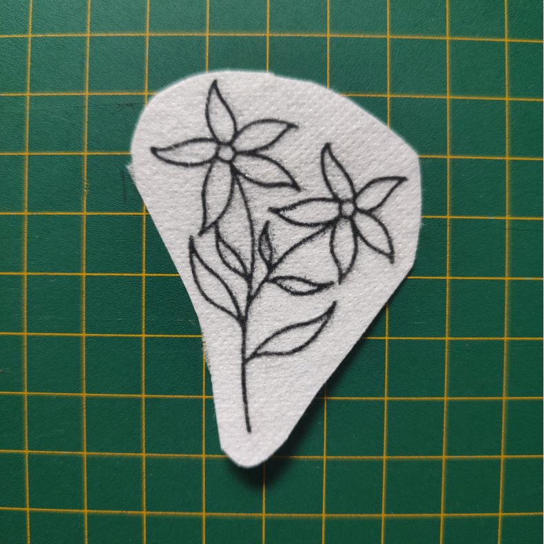 Broderi skabelon // Blomst Lis