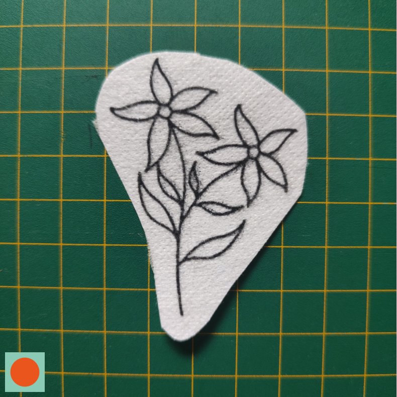 Broderi skabelon // Blomst Lis