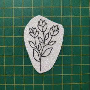 Broderi skabelon // Blomst Kristine