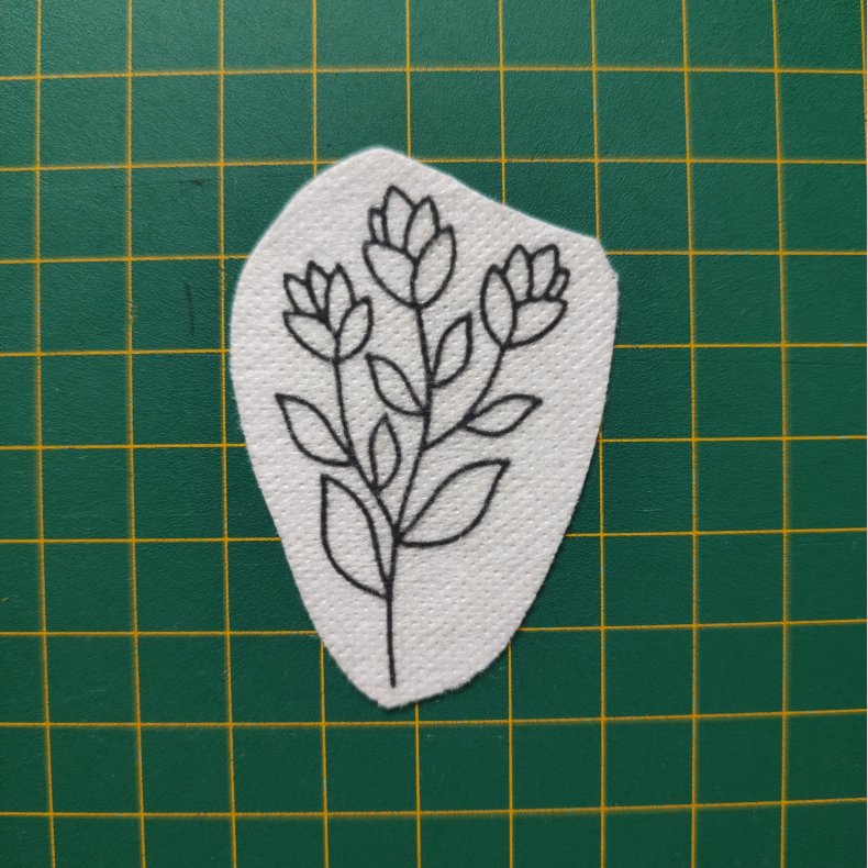 Broderi skabelon // Blomst Kristine