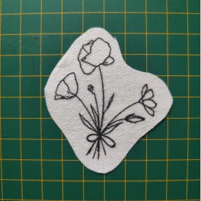 Broderi skabelon // Blomst Ida