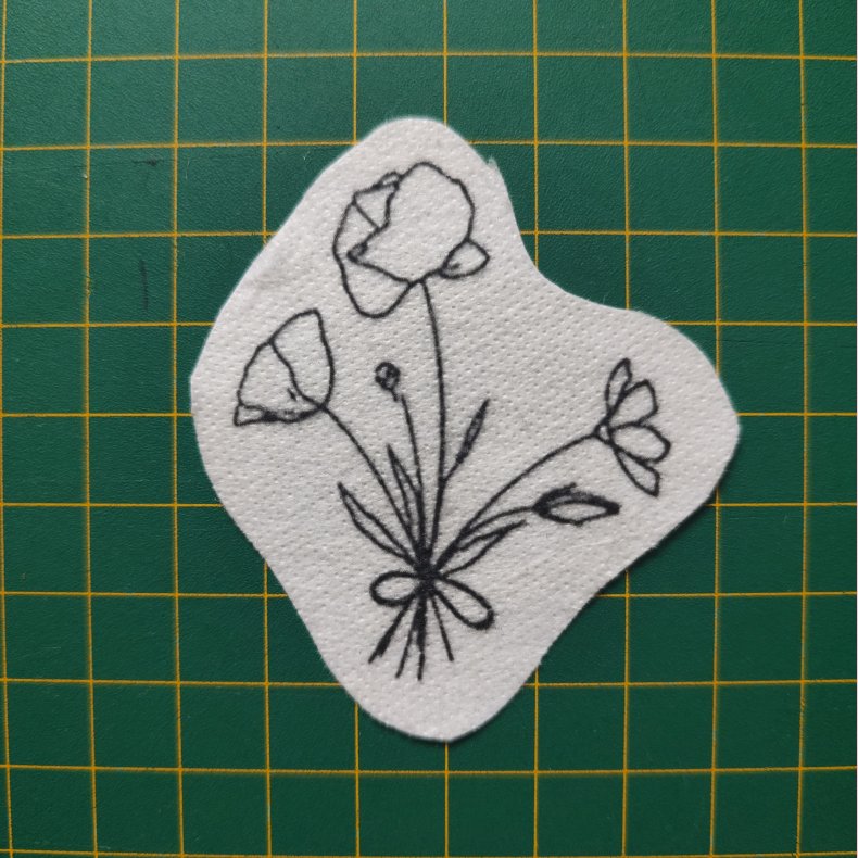 Broderi skabelon // Blomst Ida