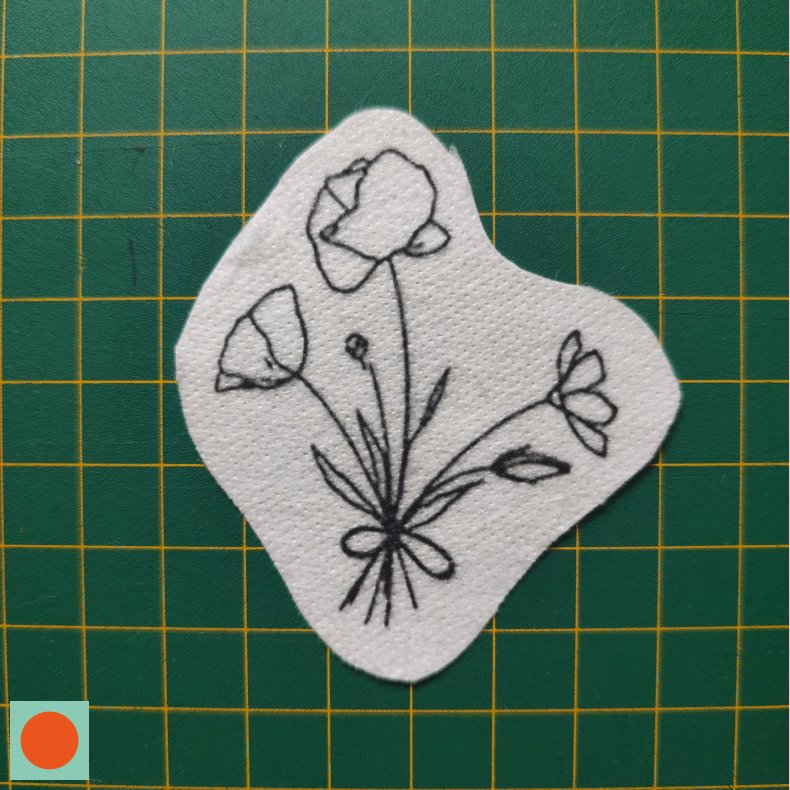 Broderi skabelon // Blomst Ida