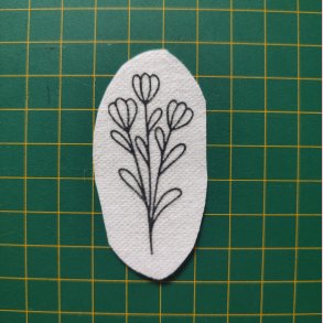 Broderi skabelon // Blomst Camille