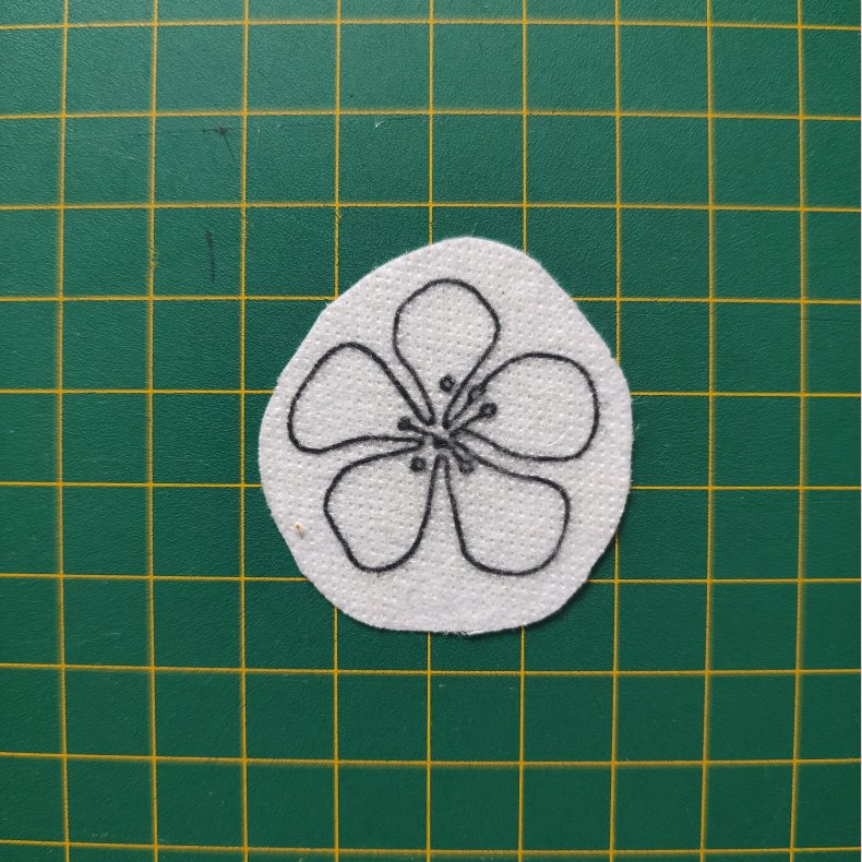 Broderi skabelon // Blomst Anna